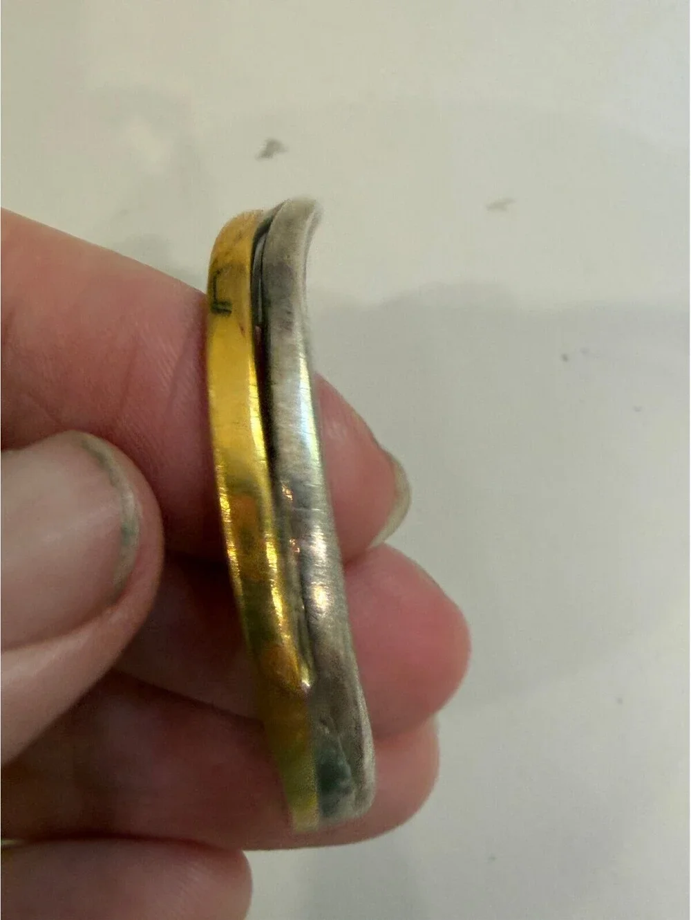 Vintage Sausalito Craftworks Signed Copper Brass Cuff Bracelet